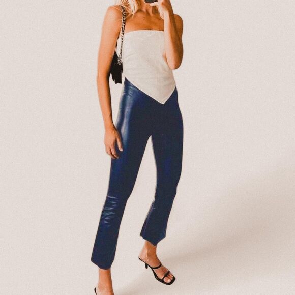 Commando Faux Leather Flared Crop Leggings – Medium NWT - Picture 1 of 8